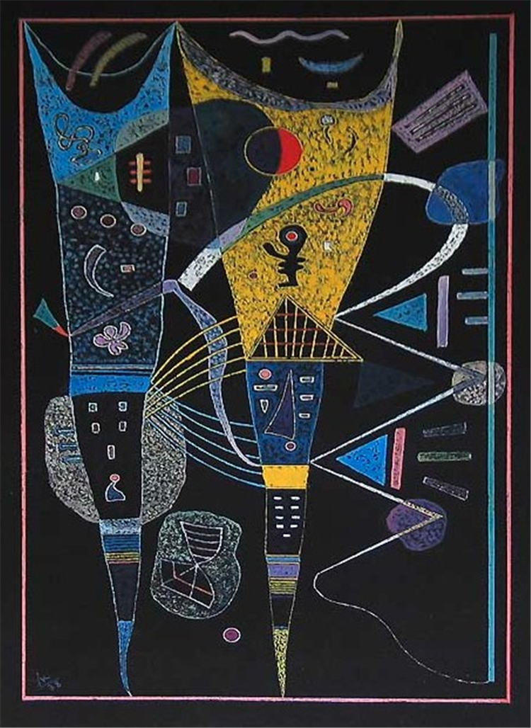 Double tension 1938 Wassily Kandinsky Abstract Oil Painting